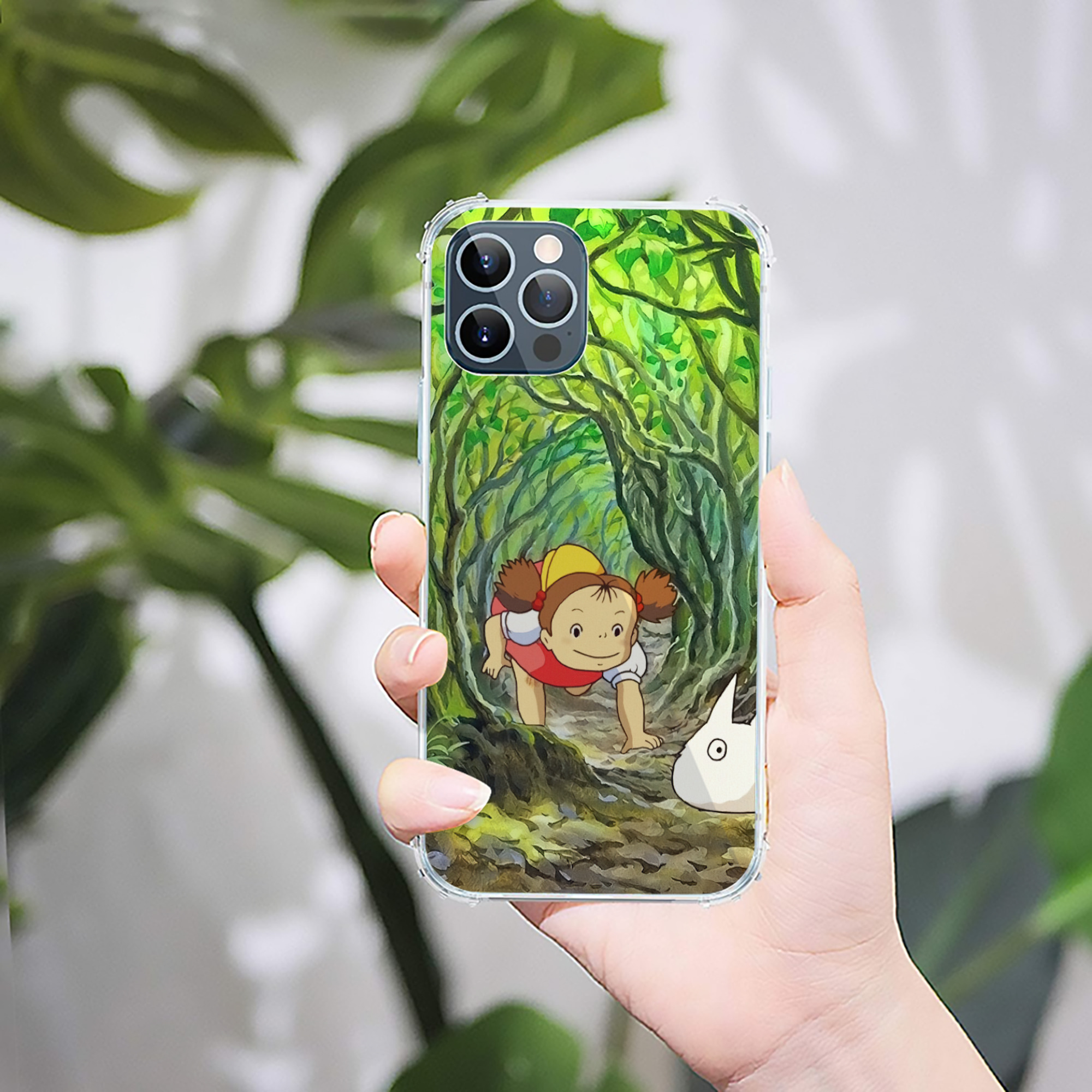 （画像用） となりのトトロ 草壁メイ 草壁サツキ My Neighbor Totoro Satsuki Kusakabe Mei Kusakabe 【iPhone 12シリーズ対応】透明スマホケース（クリアソフトケース）